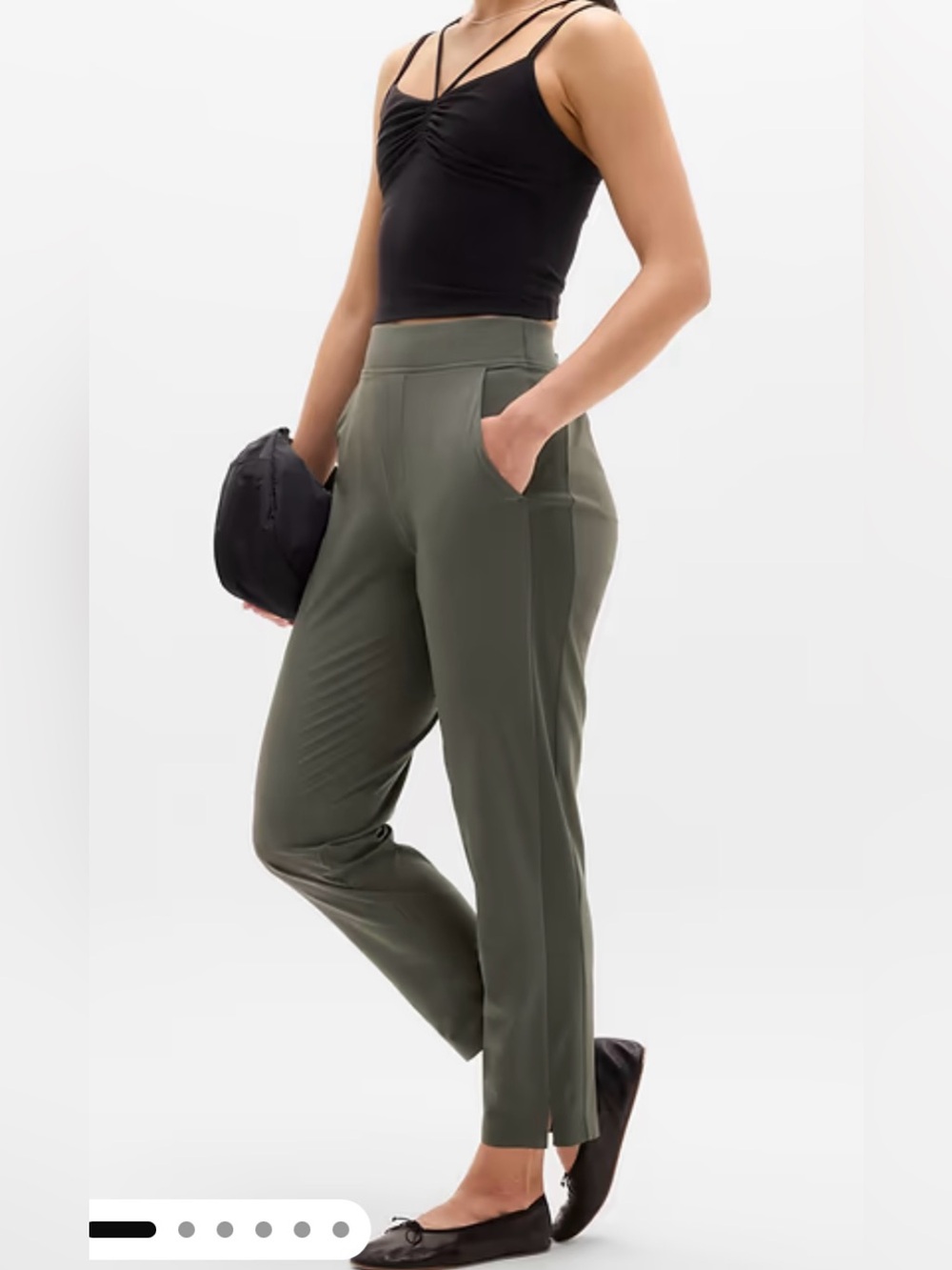 Athleta Pants Brooklyn Mid Rise Ankle Pants Olive Green Color: Jungle size 2